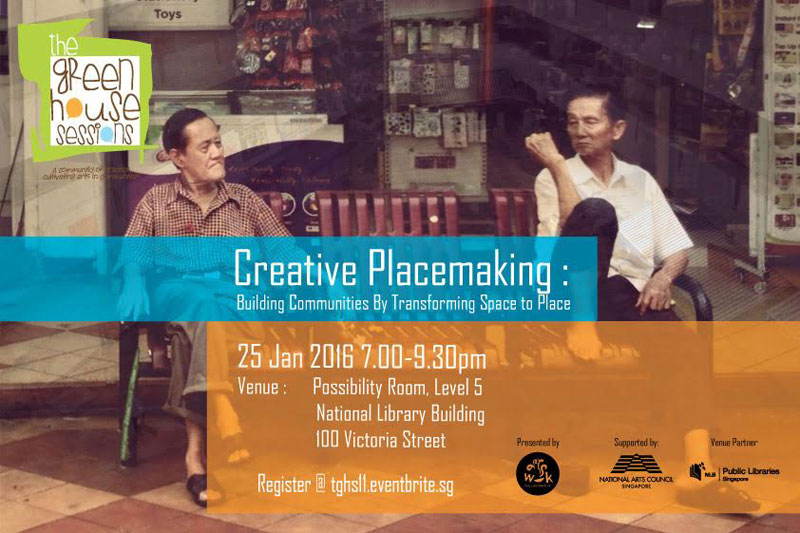 Event poster for Creative Placemaking: Building Communities By Transforming Space to Place