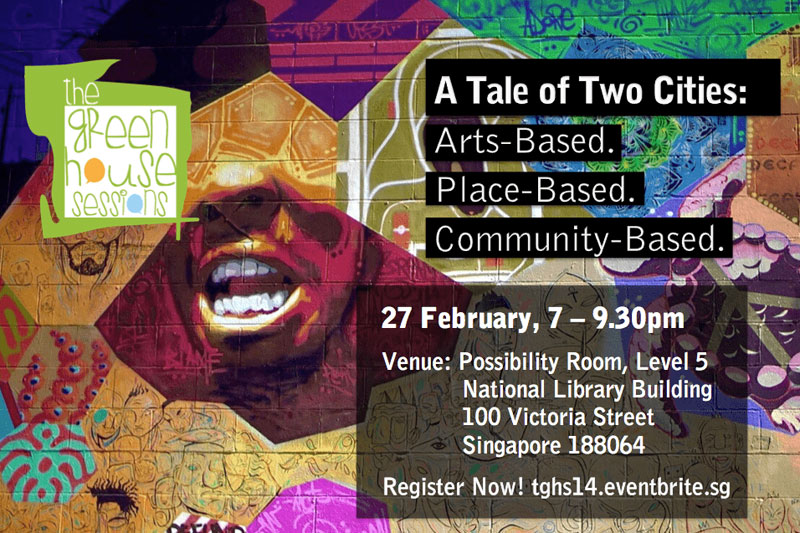 Event poster for A Tale Of Two Cities: Arts-Based. Place-Based. Community-Based.