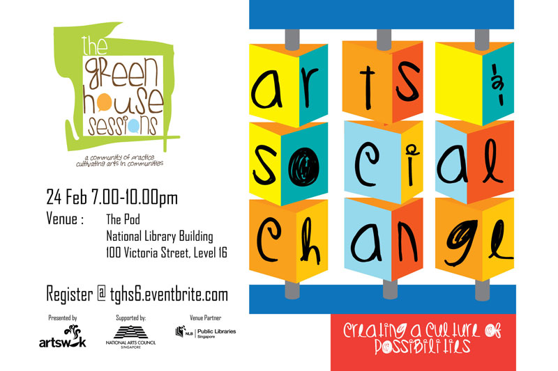 Event poster for Arts & Social Change: Creating a Culture of Possibilities
