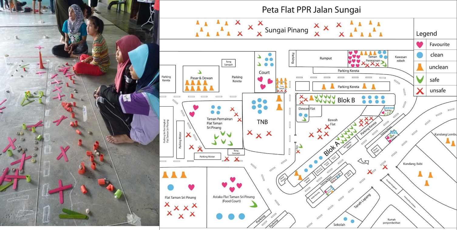 Children Map Spaces in their Apartment Block Sungai Pinang, Penang